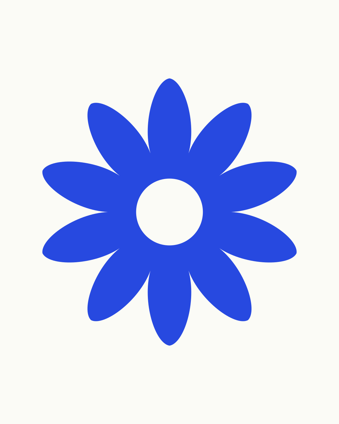 Blumen-Vorlage zum Ausdrucken – Margeriten-Blüte mit zehn Blütenblättern, gefalteter Symmetrie-Schnittlinie und ausgestanzter Mitte für ein Transparentpapier-Fensterbild