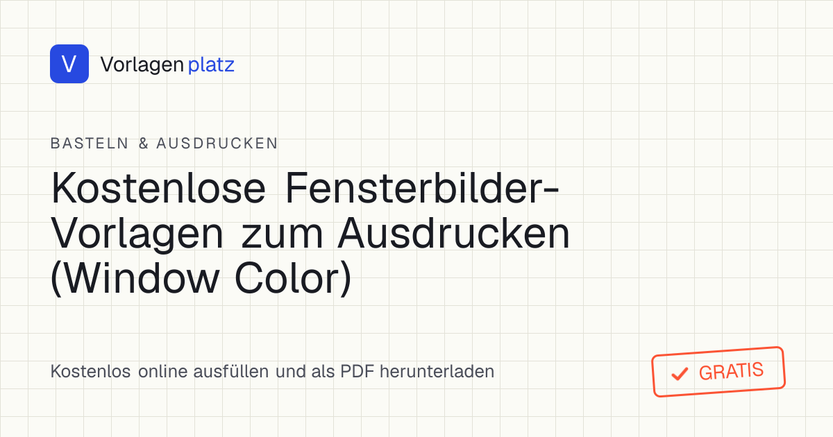 Fensterbilder Vorlage zum Ausdrucken – symmetrische Blüten-Kontur für Window Color und Kreidestift mit Zentimeter-Größenangabe