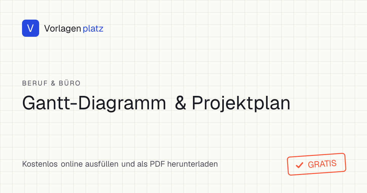 Kostenlose Gantt-Diagramm- und Projektplan-Excel-Vorlage mit Spalten für Nr., Aufgabe, Verantwortlich, Start, Ende und Status