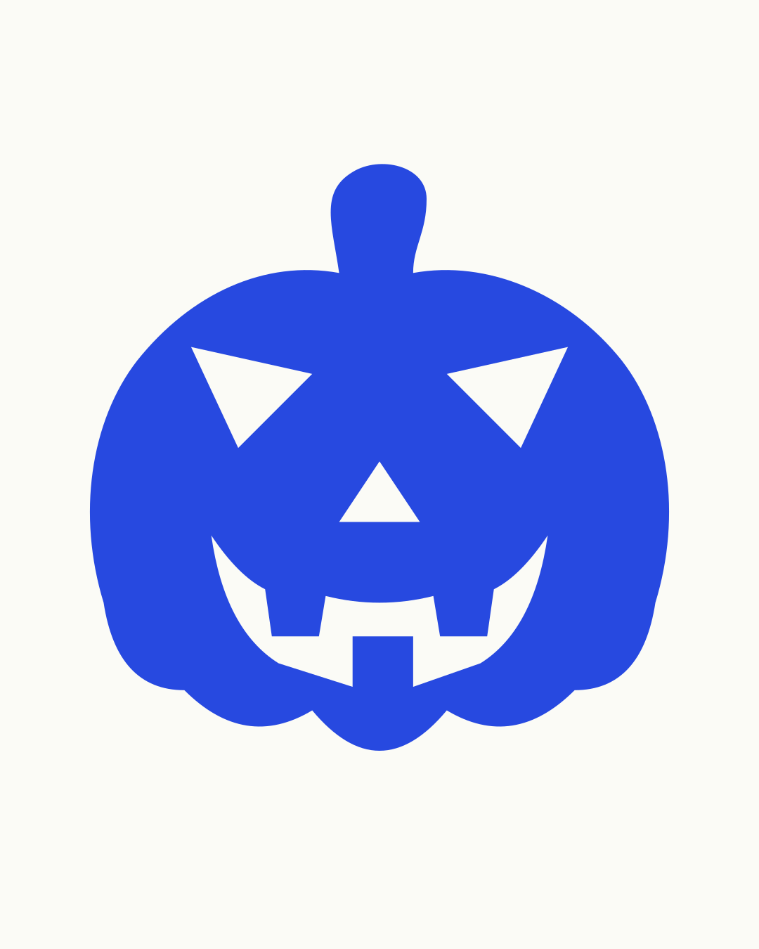 Kürbis-schnitzen-Vorlage zum Ausdrucken – klassisches Halloween-Kürbisgesicht mit Dreiecksaugen und Zahn-Grinsen als Übertragungshilfe zum Schnitzen; weitere Motive Gruselig, Katze und Lustig