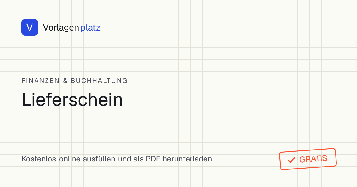 Kostenlose Lieferschein-Vorlage zum Ausfüllen mit Positionen (Menge, Einheit, Artikel-Nr.) sowie Lieferant, Empfänger und Lieferschein-Nummer