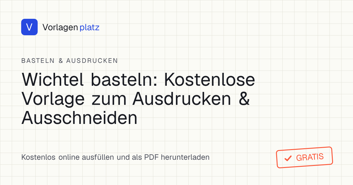 Wichtel Vorlage zum Ausdrucken und Ausschneiden – Weihnachtswichtel mit Zipfelmütze, Knollennase und Bart samt Zentimeter-Größenangabe